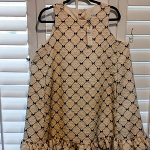 Elegant Cream and Black Women's Top